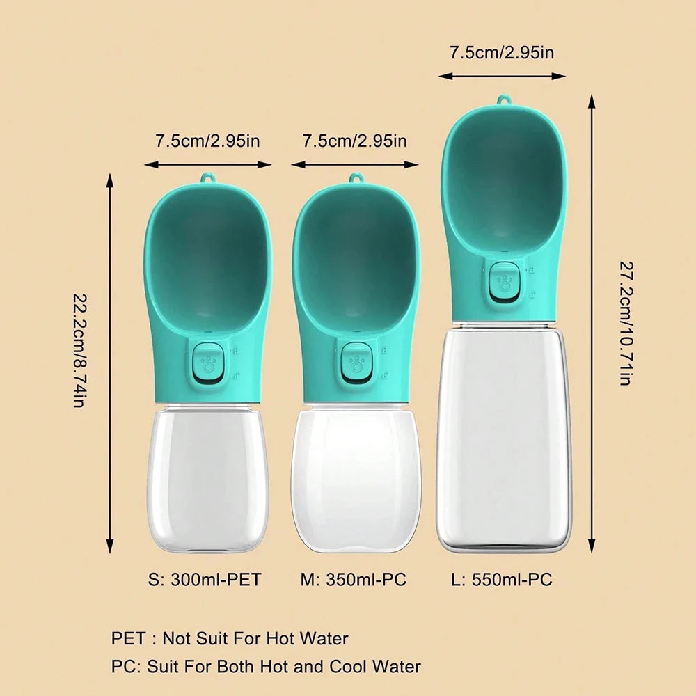 Pet Portable Big Dog Water Bottle for Small Large Dogs Outdoor Hiking Leakproof Puppy Drinking Bowls Golden Retriever Supplies - CarrieOnExpress