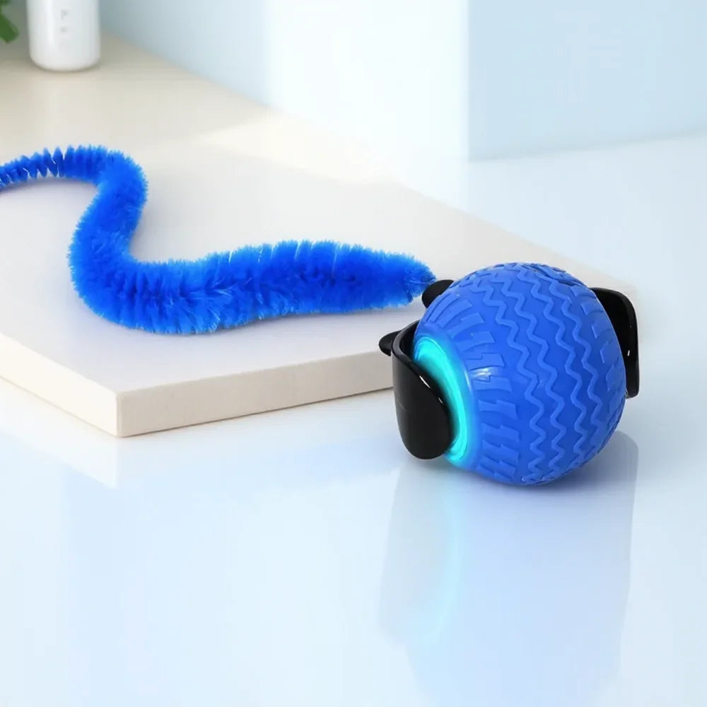 Smart Automatic Rotating LED Cat Teasing Ball, Obstacle Avoidance Interactive Cat Yo-Yo for Kittens Pet Supplies - CarrieOnExpress