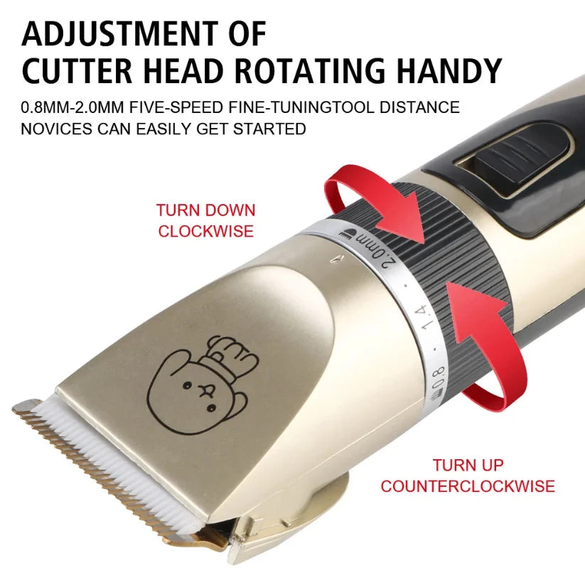 Pet Hair Clipper Haircut Trimmer Shaver Set For Rabbit Dog Cat Puppy Grooming Clipper Cutter Pet Supplies Electric Scissors - CarrieOnExpress