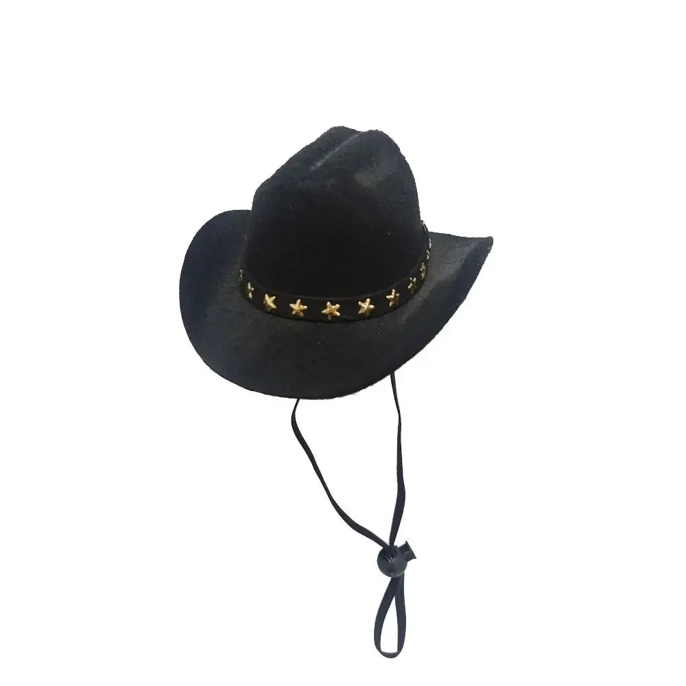 British Pet Dog Hat Star Cowboy Hat Pet Supplies Adjustable Dog Costume Top Hat Headwear Pet Hat Dogs Caps Pet Sun Hats for Cats - CarrieOnExpress