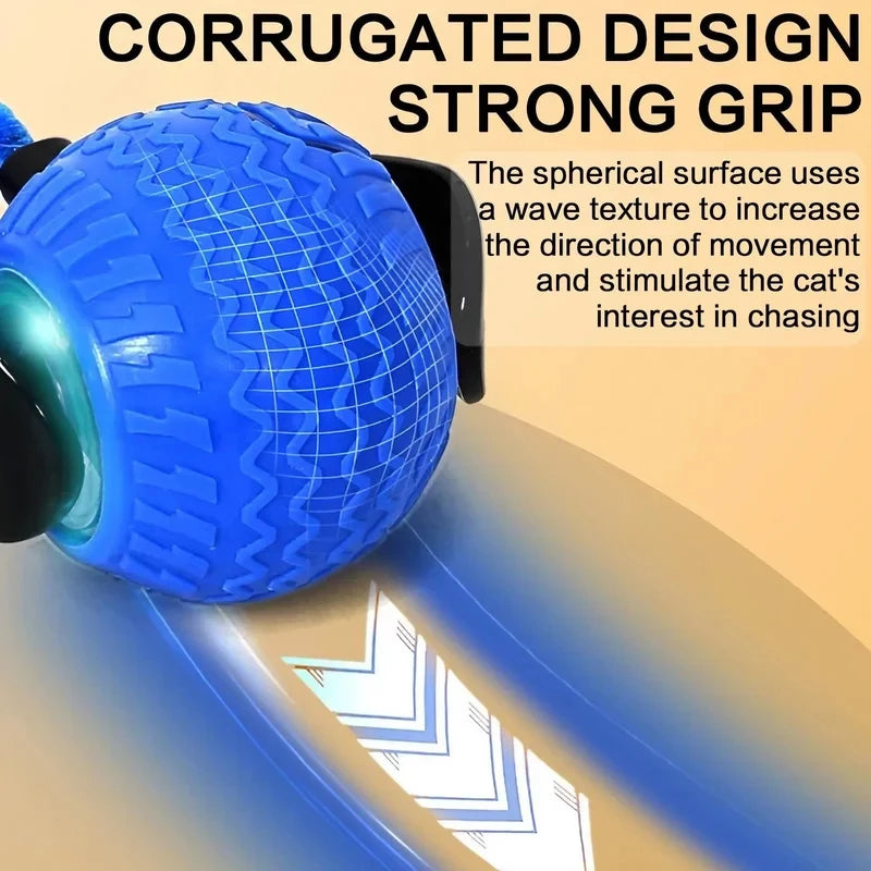 Smart Automatic Rotating LED Cat Teasing Ball, Obstacle Avoidance Interactive Cat Yo-Yo for Kittens Pet Supplies - CarrieOnExpress