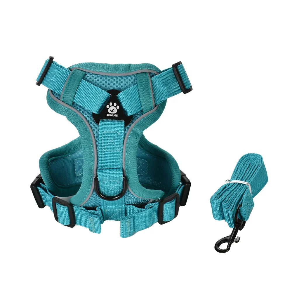 1PC Cats Harness Leash For Small Dogs Cat Outdoor Reflective Adjustable Kitten Traction Device Tactical Training Pet Supplies - CarrieOnExpress