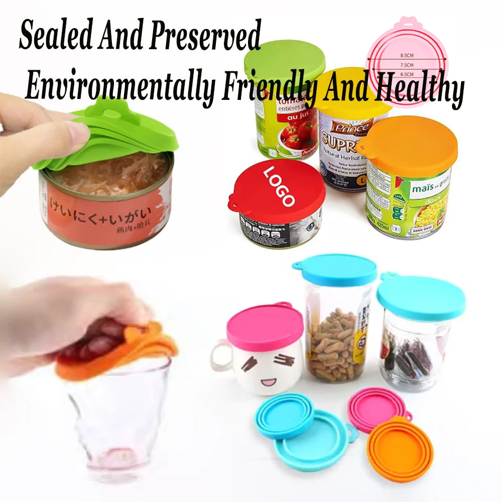 2-5PCS 3In1 Reusable Silicone Can Lid For Most Sizes Of Dog And Cat Cans To Maintain Freshness Kitchen Organization Pet Supplies - CarrieOnExpress