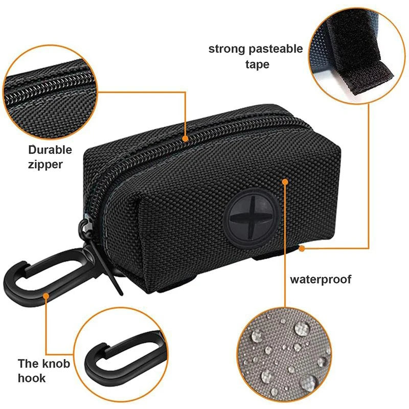 Pet Dog Poop Bag Holder Leash Attachment Adjustable Mini Travel Garbage Bag Dogs Waste Poop Bags Dispenser Pet Cleaning Tools - CarrieOnExpress