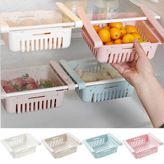 Kitchen Hanging Organizer Refrigerator Egg Fruit Storage Box Drawer Baskets Kitchen Accessories Fridge Organizer Shelf - CarrieOnExpress