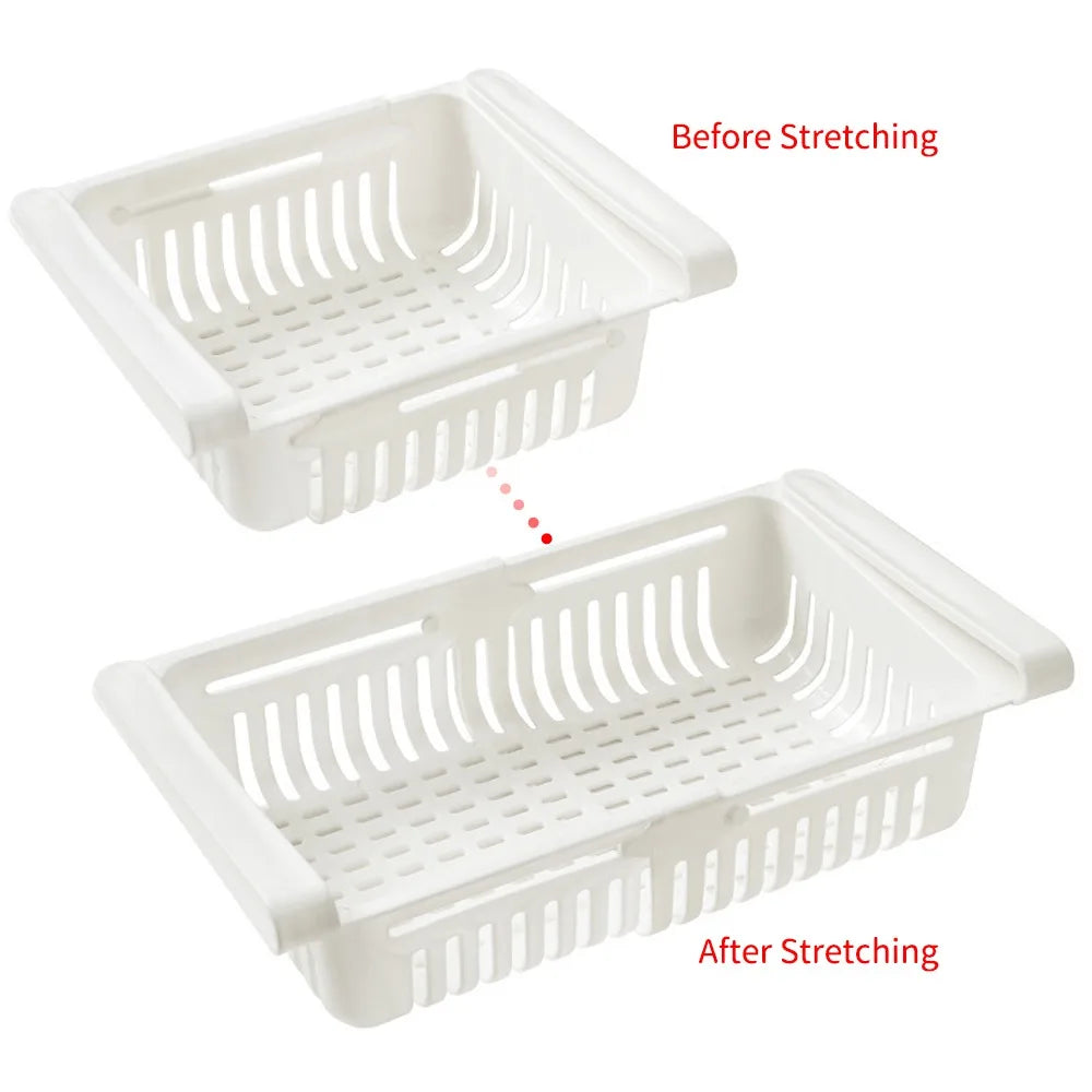 Kitchen Hanging Organizer Refrigerator Egg Fruit Storage Box Drawer Baskets Kitchen Accessories Fridge Organizer Shelf - CarrieOnExpress
