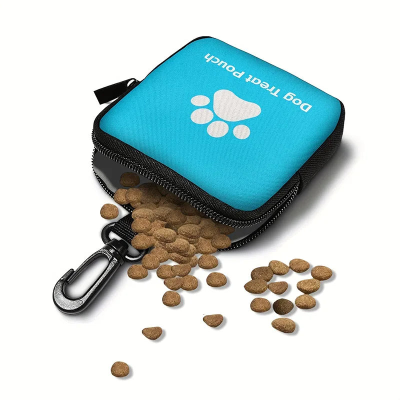 1Pcs 11×11×3cm Portable Dog Treat Bag Outdoor Training Dog Food Pocket with Hooks Multifunctional Dog Reward Bags Pet Supplies - CarrieOnExpress