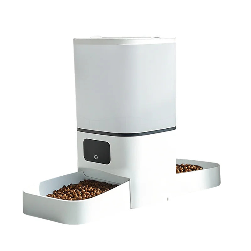 Automatic pet feeder 6L capacity smart timer Tuya control food dispenser with stainless steel bowl dog and cat feeding supplies - CarrieOnExpress