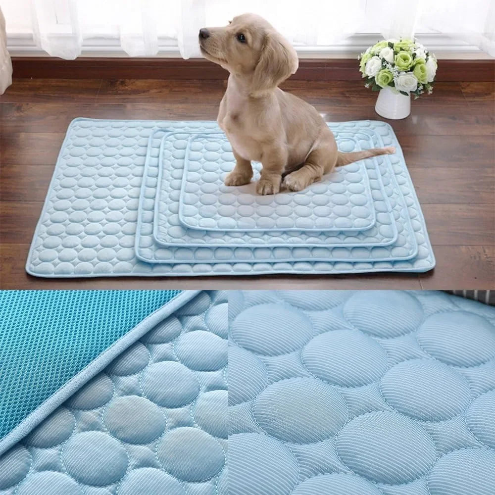 Summer Pet Mat Cooling Dog Pad For Dogs Cat Blanket Sofa Breathable Pet Bed Washable Self Cooling Cat Ice Pad Pet Supplies - CarrieOnExpress