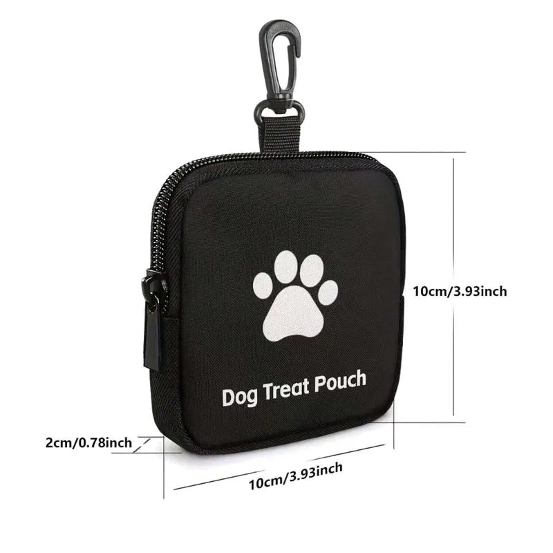 1Pcs 11×11×3cm Portable Dog Treat Bag Outdoor Training Dog Food Pocket with Hooks Multifunctional Dog Reward Bags Pet Supplies - CarrieOnExpress