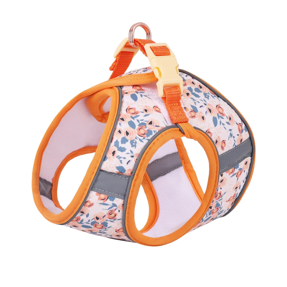 Small Dog Harness Leash Set Cute Traction Bracelet Medium Cat Collar Suit Soft Puppy Vest Harness Adjustable Pet Accessories - CarrieOnExpress