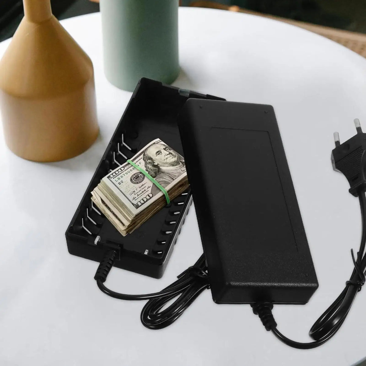 Simulated Computer Charger Storage Box Secret Money Case Safe Anti-theft Travel Storage Container Hiddens Jewelry Organizer - CarrieOnExpress