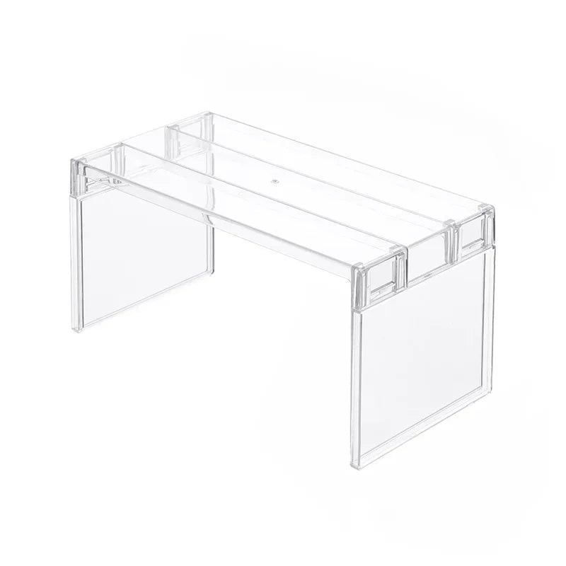 [Kitchen Storage] Clear Expandable Cabinet Organizer, Spice & Dish Divider, Multi-Scene Use For Kitchen & Bathroom - CarrieOnExpress
