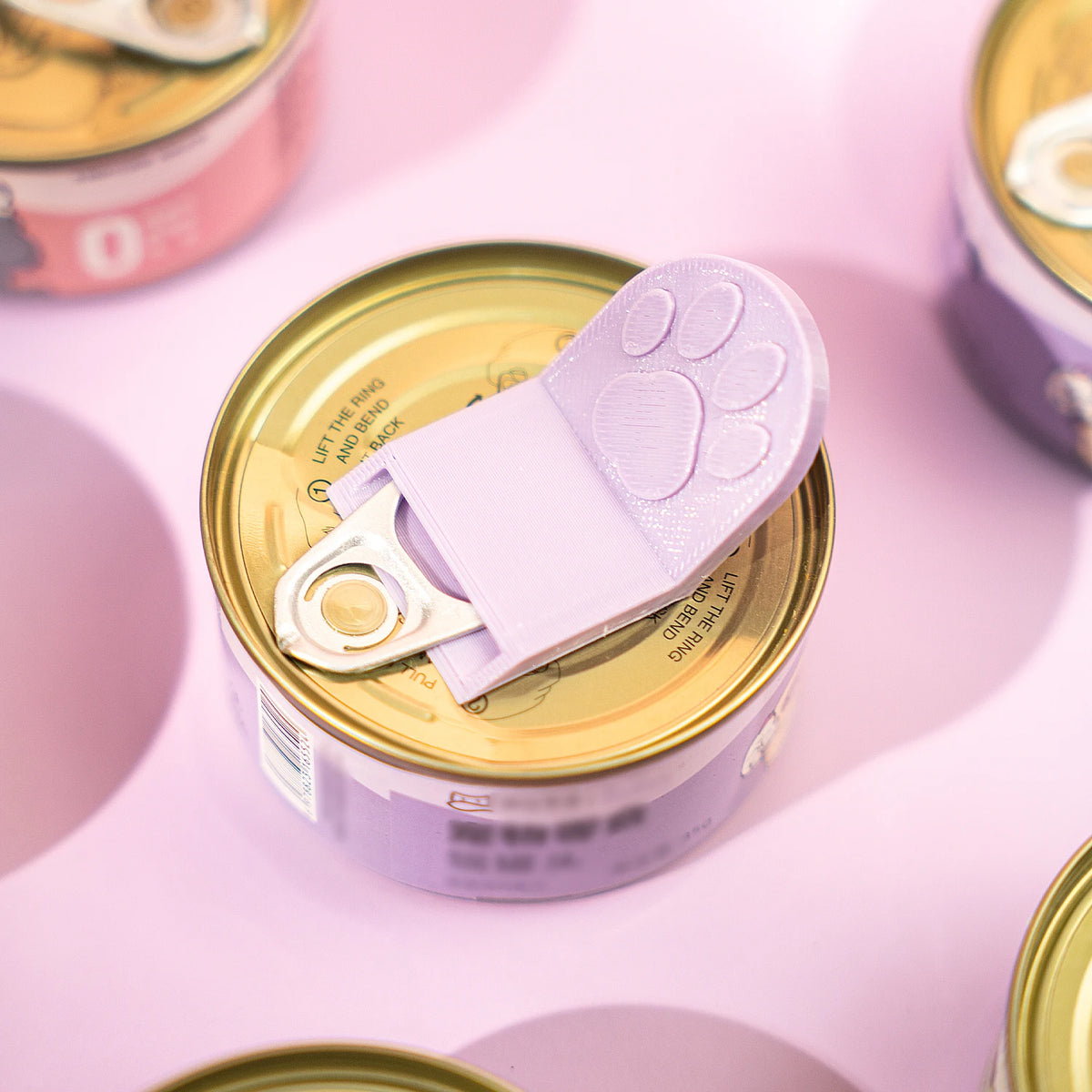 Cute Cat Paw Pet Food Can Opener Easy Ring Pull Opener Tool for Cat Dog Canned Food Protect Nails Ergonomic Kitchen Accessories - CarrieOnExpress