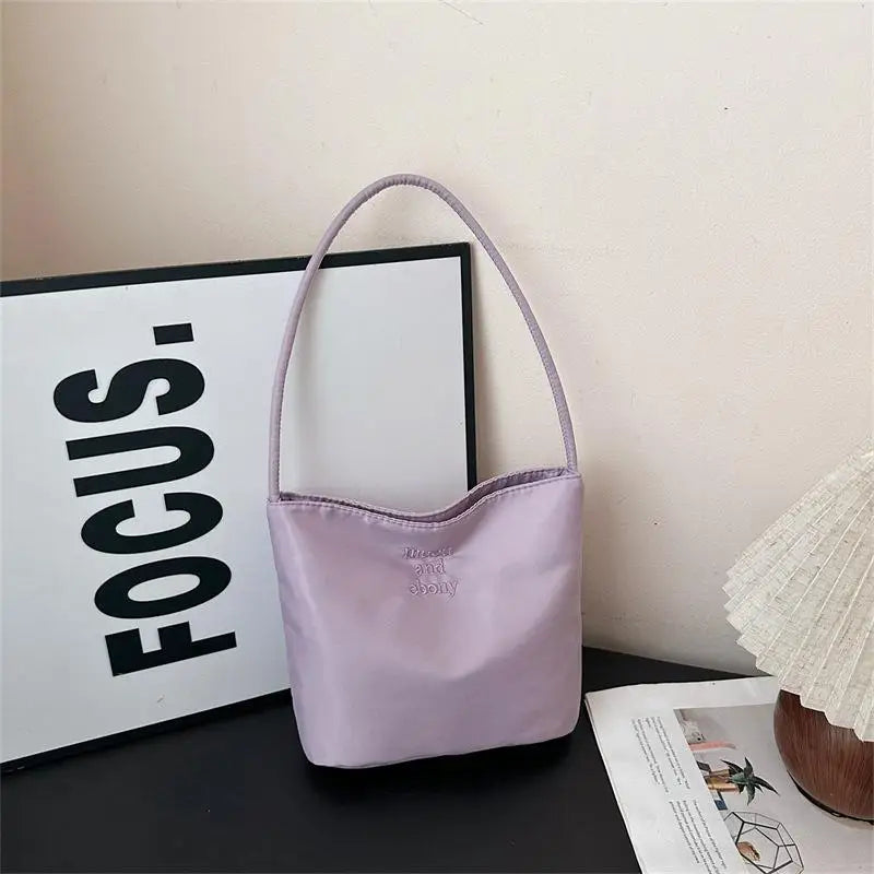 ★▲Women's High Capacity Handbag Underarm Handbag Shoulder Bag Waterproof Embroidered Letters Underarm Bag Tote Bags - CarrieOnExpress