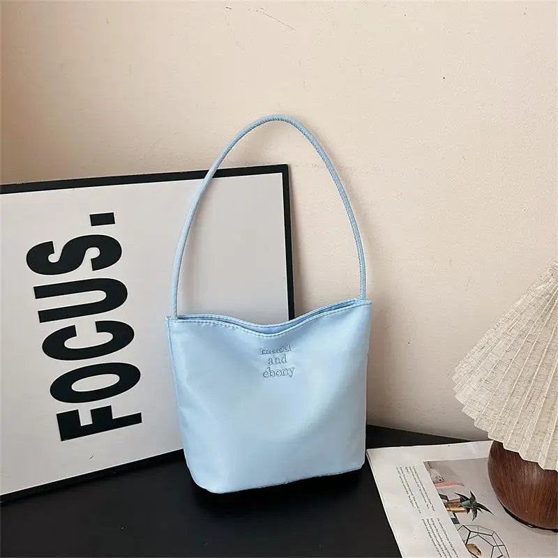 ★▲Women's High Capacity Handbag Underarm Handbag Shoulder Bag Waterproof Embroidered Letters Underarm Bag Tote Bags - CarrieOnExpress