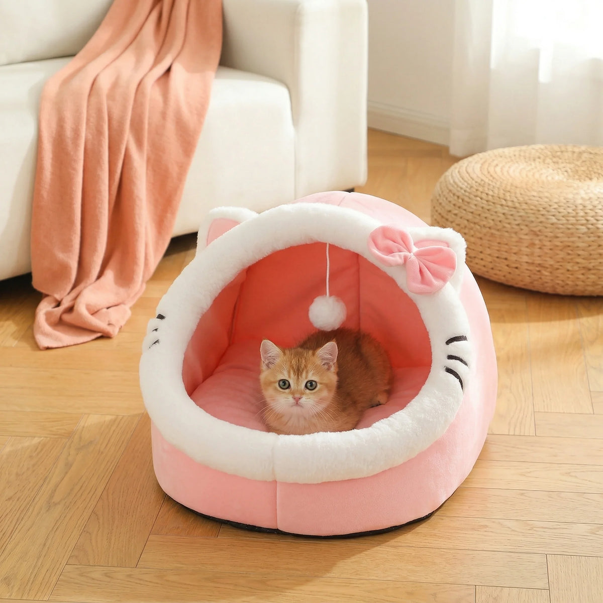 Four Season Universal Cat Bed Cat House Soft And Comfortable Pet Bed Puppy Sleeping Bag Pet Supplies Tent Habitats Basket House - CarrieOnExpress