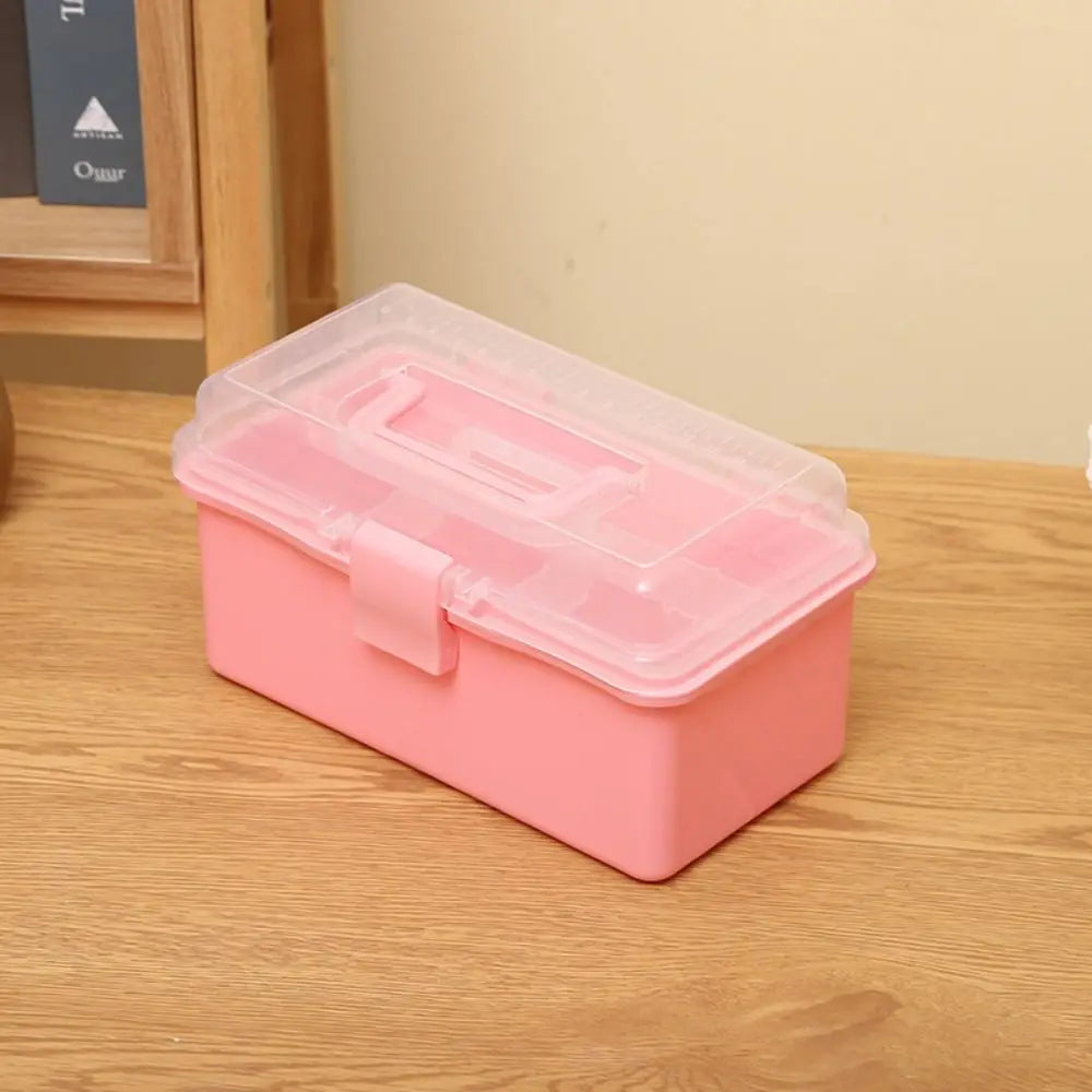 New 2/3 Layers Storage Box Large Capacity Plastic Nail Art Box Multifunctional Portable Jewelry Organizer Small Items - CarrieOnExpress