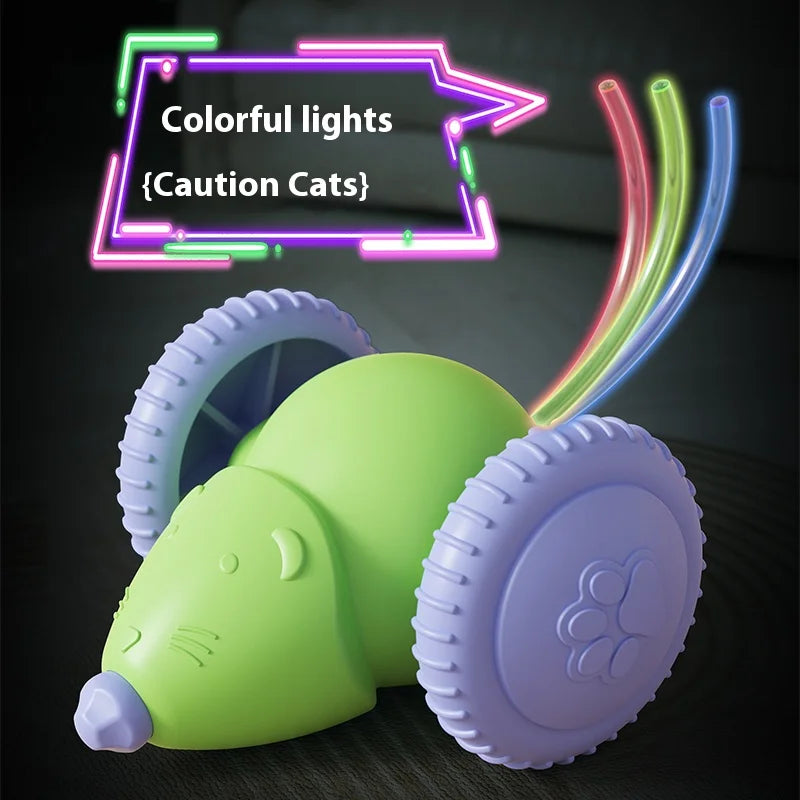 Electric Mouse Car Pet Toys Interactive Cat Toy Rechargeable Automatic Teaser with Intelligent Obstacle Avoidance Pet Products - CarrieOnExpress
