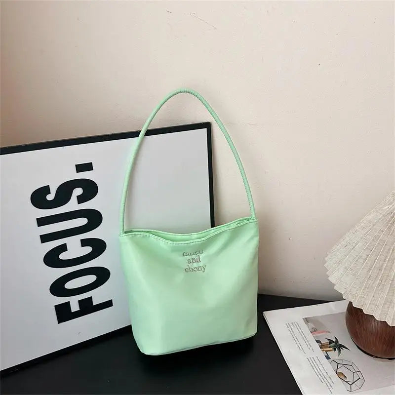 ★▲Women's High Capacity Handbag Underarm Handbag Shoulder Bag Waterproof Embroidered Letters Underarm Bag Tote Bags - CarrieOnExpress