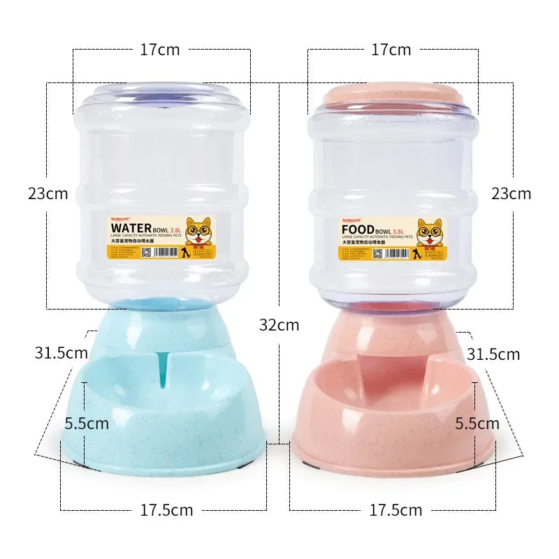 Dog Automatic Feeders Plastic Water Bottle Cat Bowl Feeding and Drinking Dog Water Dispenser Pet Feeding Bowl Pet Supplies - CarrieOnExpress