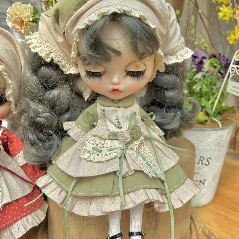 HOUZIWA Blyth Doll Clothes Dress For OB22 0B24 Azone Dolls - CarrieOnExpress