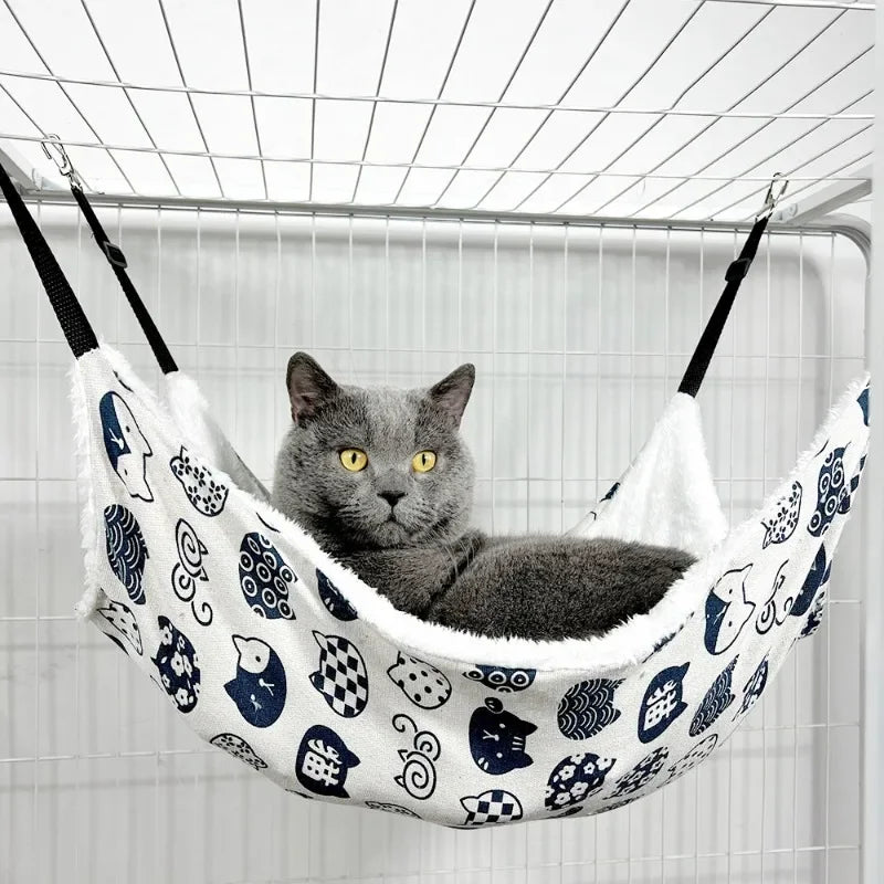 Pet Cat Nest Cat Hammock Iron Cage Breathable Double-sided Available Hanging Pet Supplies Cat Sleeping Bag - CarrieOnExpress