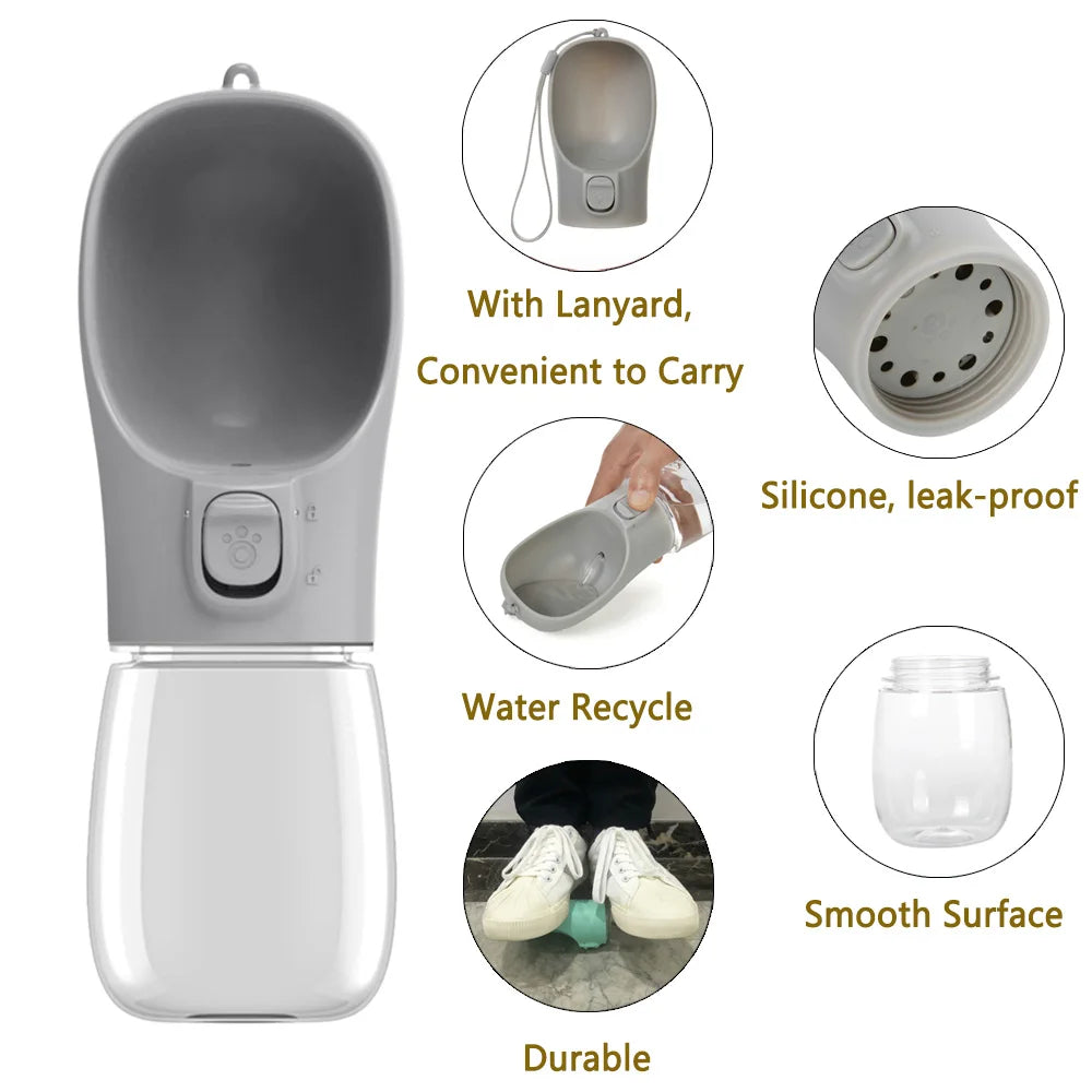 Pet Portable Big Dog Water Bottle for Small Large Dogs Outdoor Hiking Leakproof Puppy Drinking Bowls Golden Retriever Supplies - CarrieOnExpress