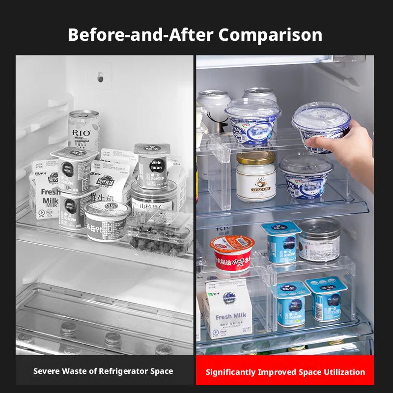 [Kitchen Storage] Clear Expandable Cabinet Organizer, Spice & Dish Divider, Multi-Scene Use For Kitchen & Bathroom - CarrieOnExpress