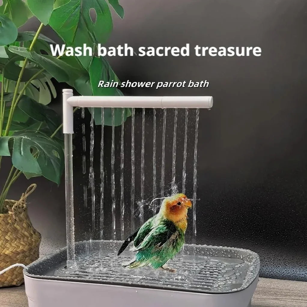 High Quality Automatic Parrot Bird Bath Tub USB Electric Pet Circulating Water Bathtub Bird Bathtub Shower Fountain Pet Supplies - CarrieOnExpress