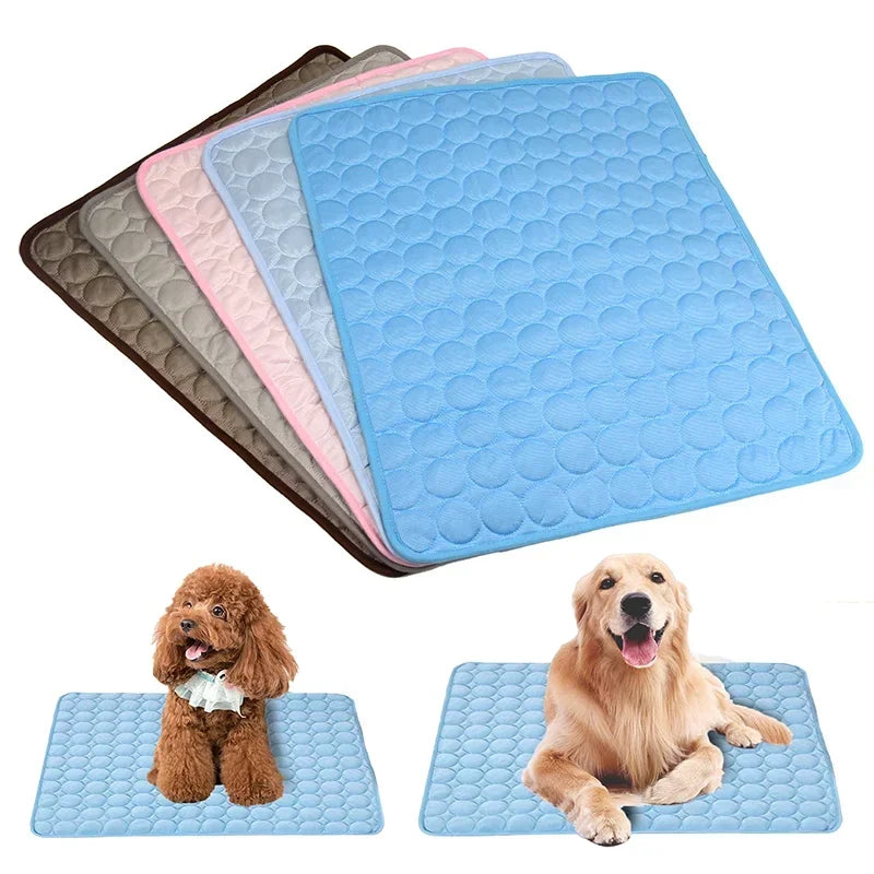 Summer Pet Mat Cooling Dog Pad For Dogs Cat Blanket Sofa Breathable Pet Bed Washable Self Cooling Cat Ice Pad Pet Supplies - CarrieOnExpress