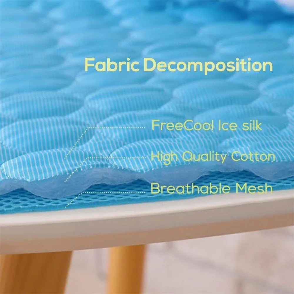 Summer Pet Mat Cooling Dog Pad For Dogs Cat Blanket Sofa Breathable Pet Bed Washable Self Cooling Cat Ice Pad Pet Supplies - CarrieOnExpress