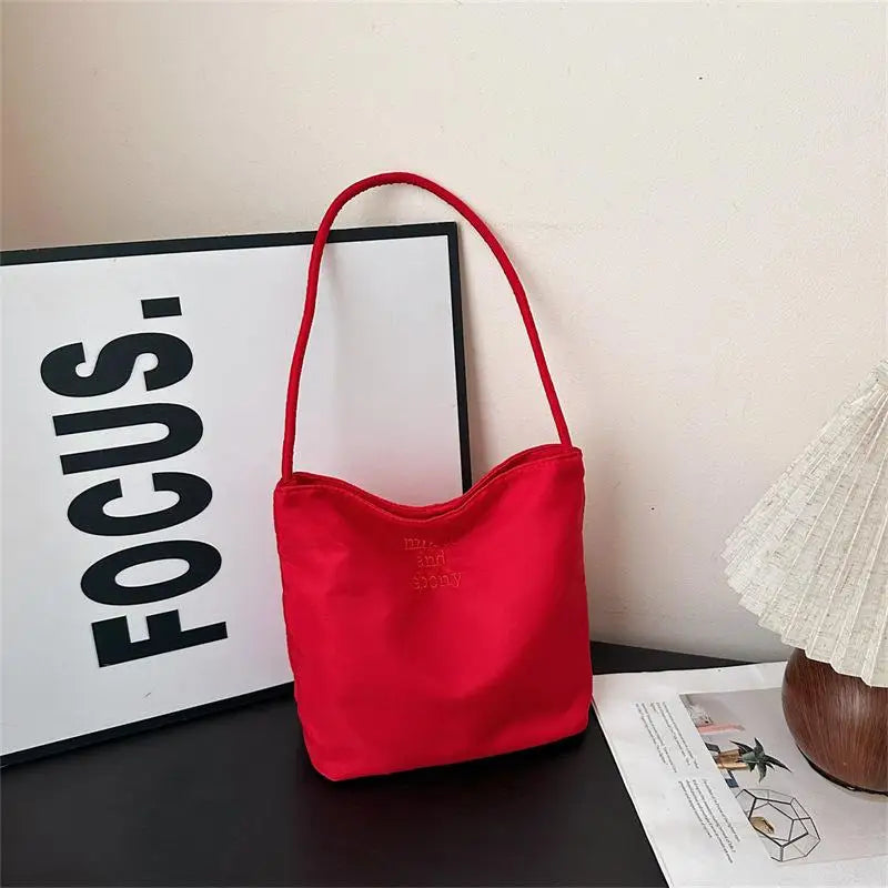 ★▲Women's High Capacity Handbag Underarm Handbag Shoulder Bag Waterproof Embroidered Letters Underarm Bag Tote Bags - CarrieOnExpress