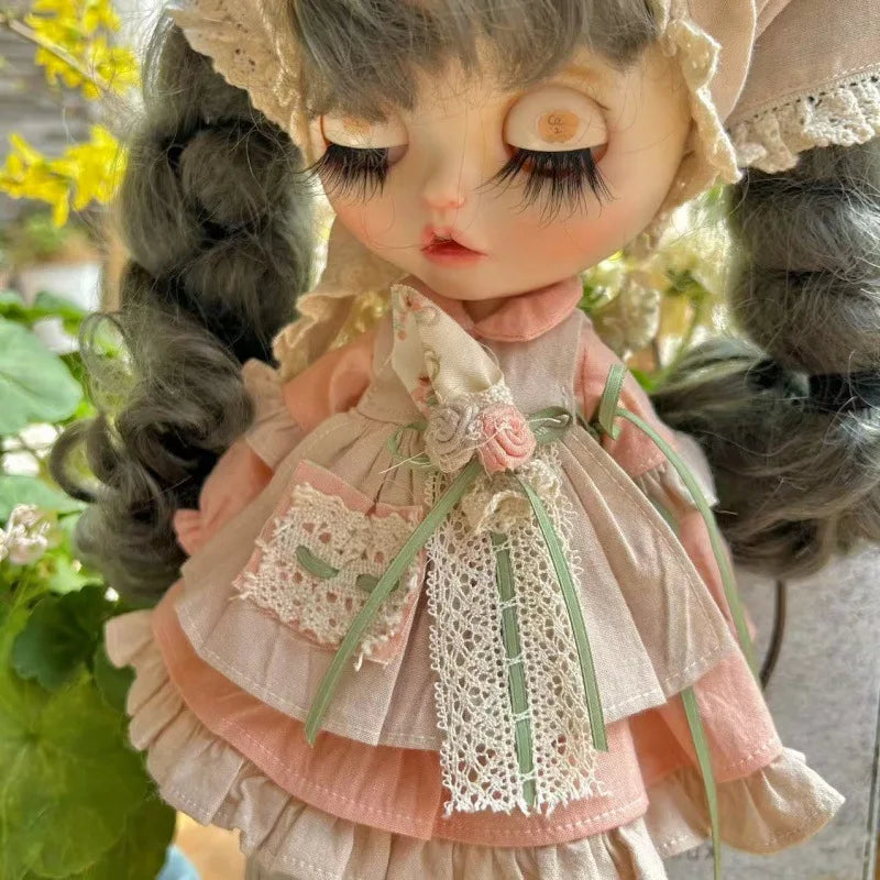 HOUZIWA Blyth Doll Clothes Dress For OB22 0B24 Azone Dolls - CarrieOnExpress