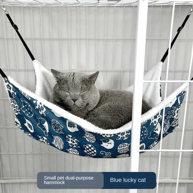 Pet Cat Nest Cat Hammock Iron Cage Breathable Double-sided Available Hanging Pet Supplies Cat Sleeping Bag - CarrieOnExpress
