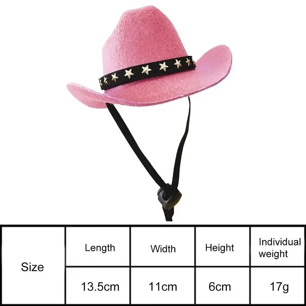 British Pet Dog Hat Star Cowboy Hat Pet Supplies Adjustable Dog Costume Top Hat Headwear Pet Hat Dogs Caps Pet Sun Hats for Cats - CarrieOnExpress
