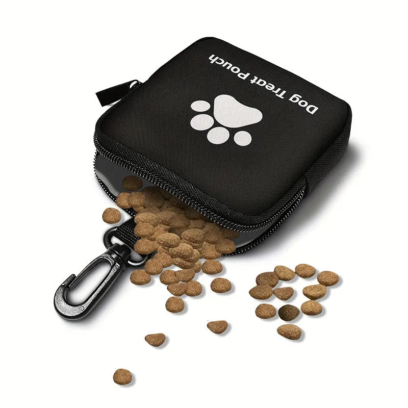 1Pcs 11×11×3cm Portable Dog Treat Bag Outdoor Training Dog Food Pocket with Hooks Multifunctional Dog Reward Bags Pet Supplies - CarrieOnExpress